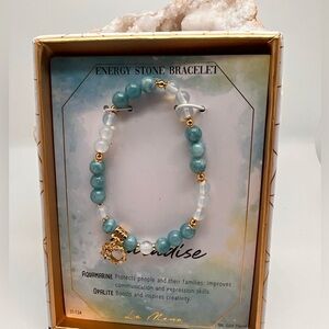 La meno Energy stone bracelet 18k gold plated